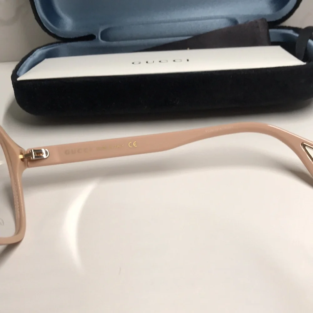 Luxury New Gucci GG0469O 003 Ivory Square Eyeglasses – Authentic & Stylish